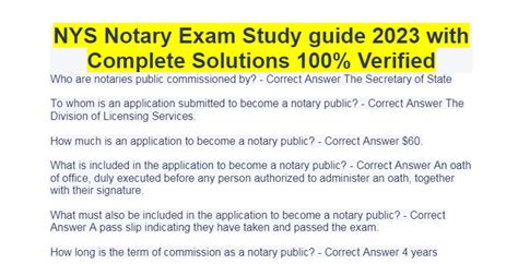 study guide for notary exam